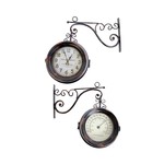 2 Sided Clock/Thermometer