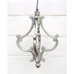 Carved Scroll Pendant Light - Grey