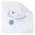 Muslin Quilt Blanket - 4 Layers - Blue Planets