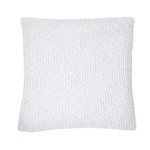 Bulky White Knitted Cushion