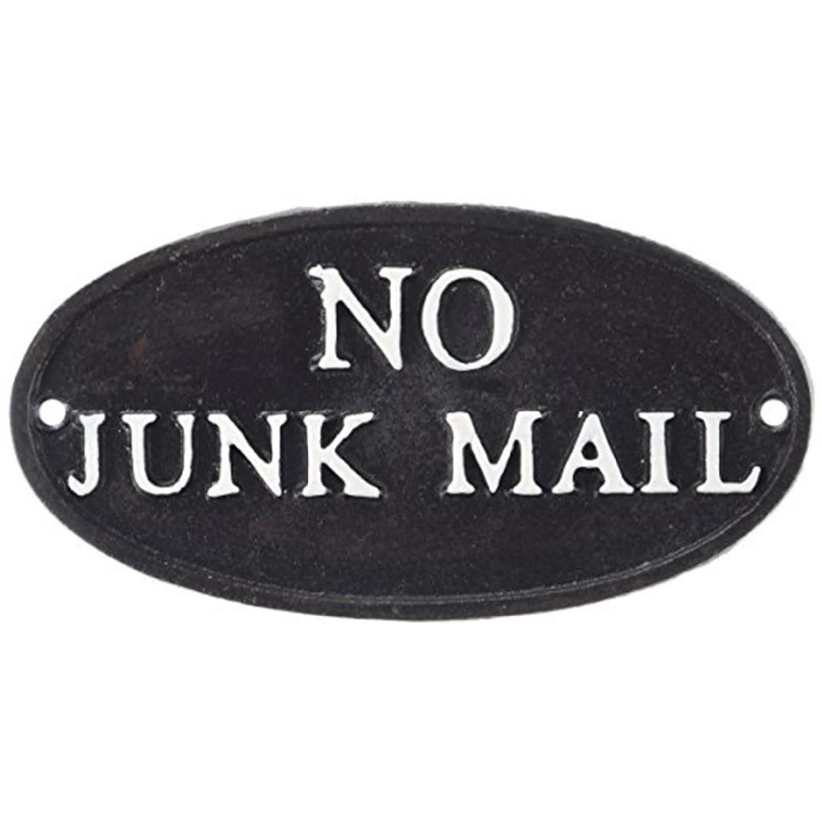 Cast Iron No Junk Mail Sign