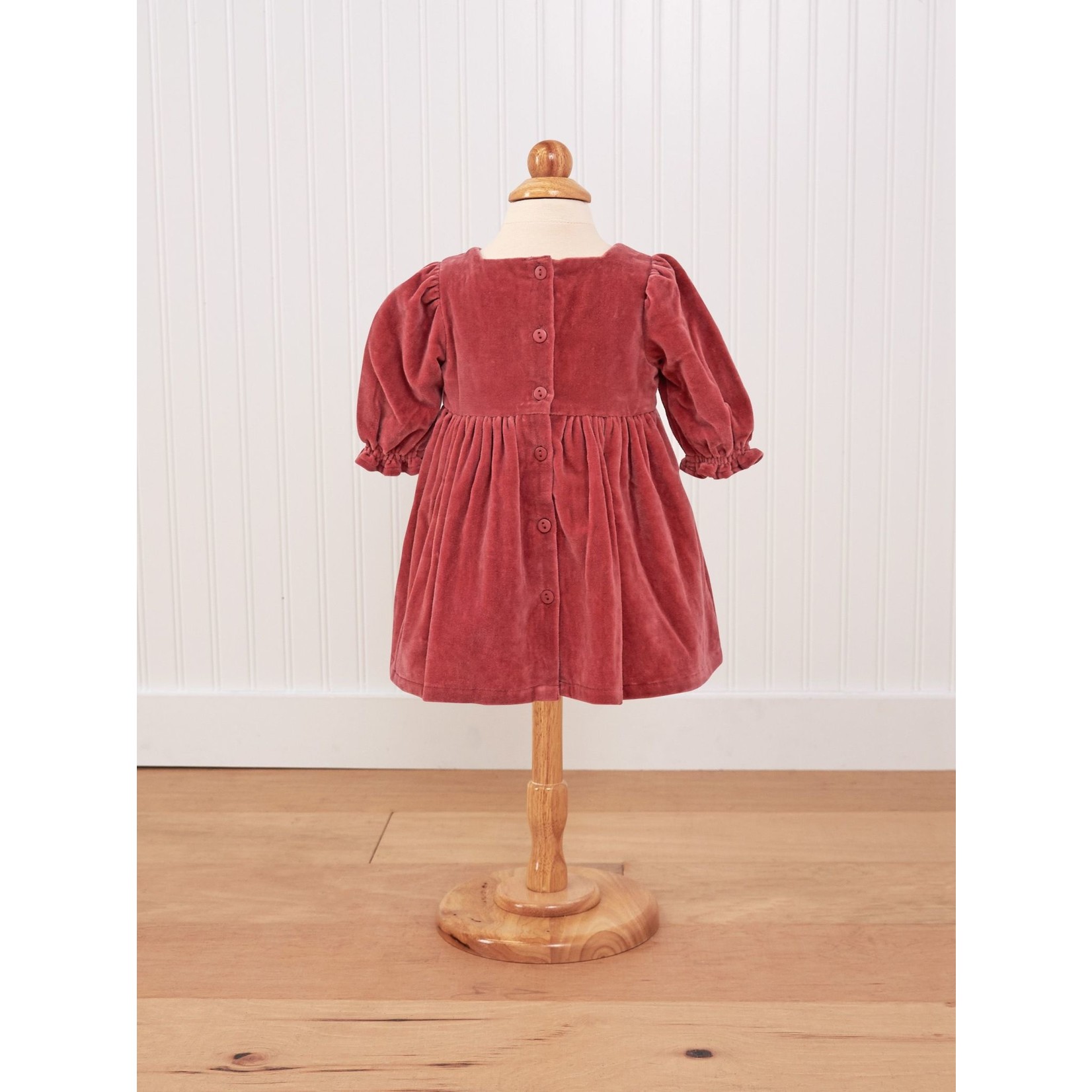 April Cornell April Cornell - Victorian Velvet Baby Dress - Rose