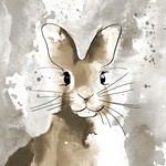 OCD - Watercolour Bunny - Luncheon Napkin