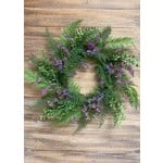 Purple Lace Fern Wreath