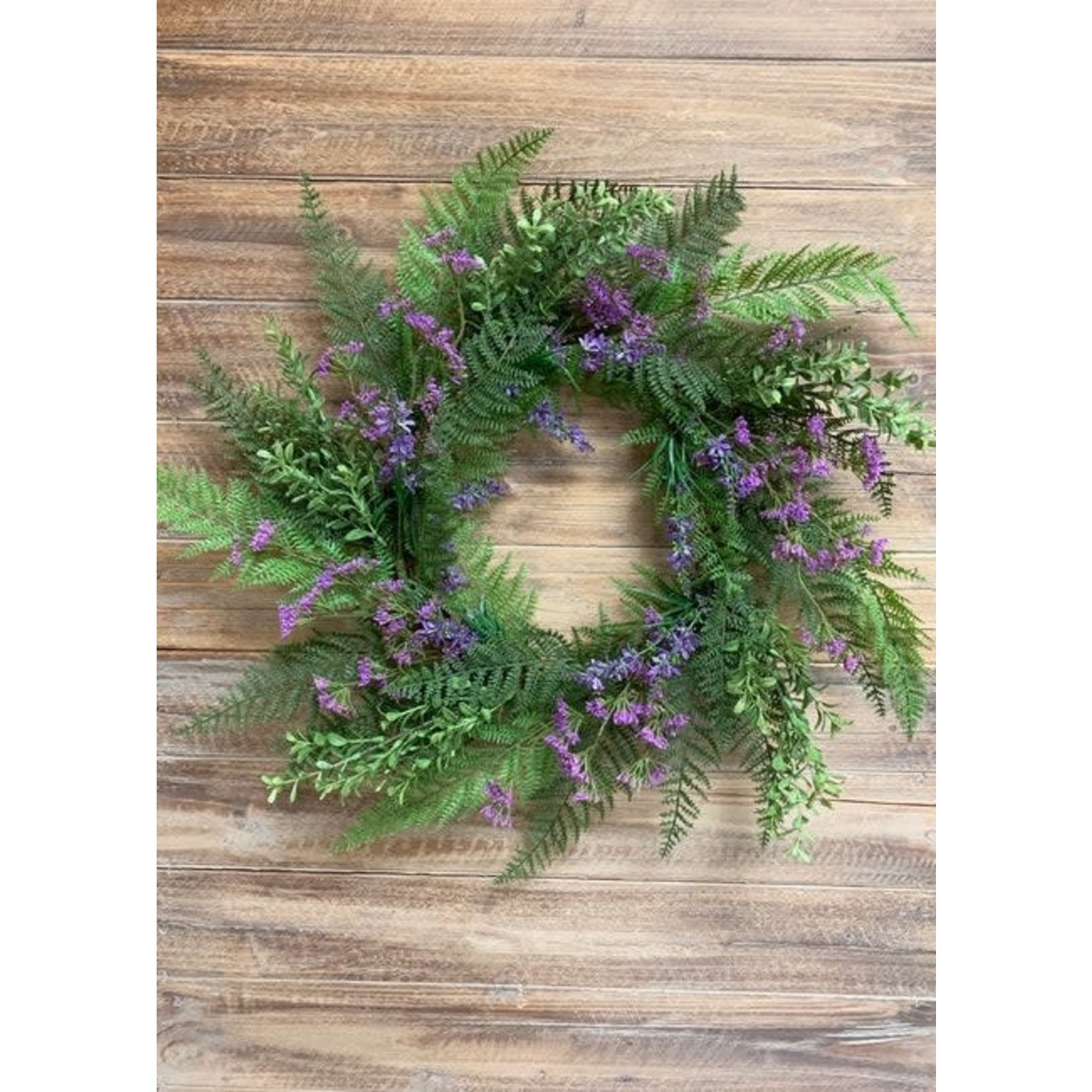 Purple Lace Fern Wreath