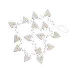 Clay Heart - Garland - White