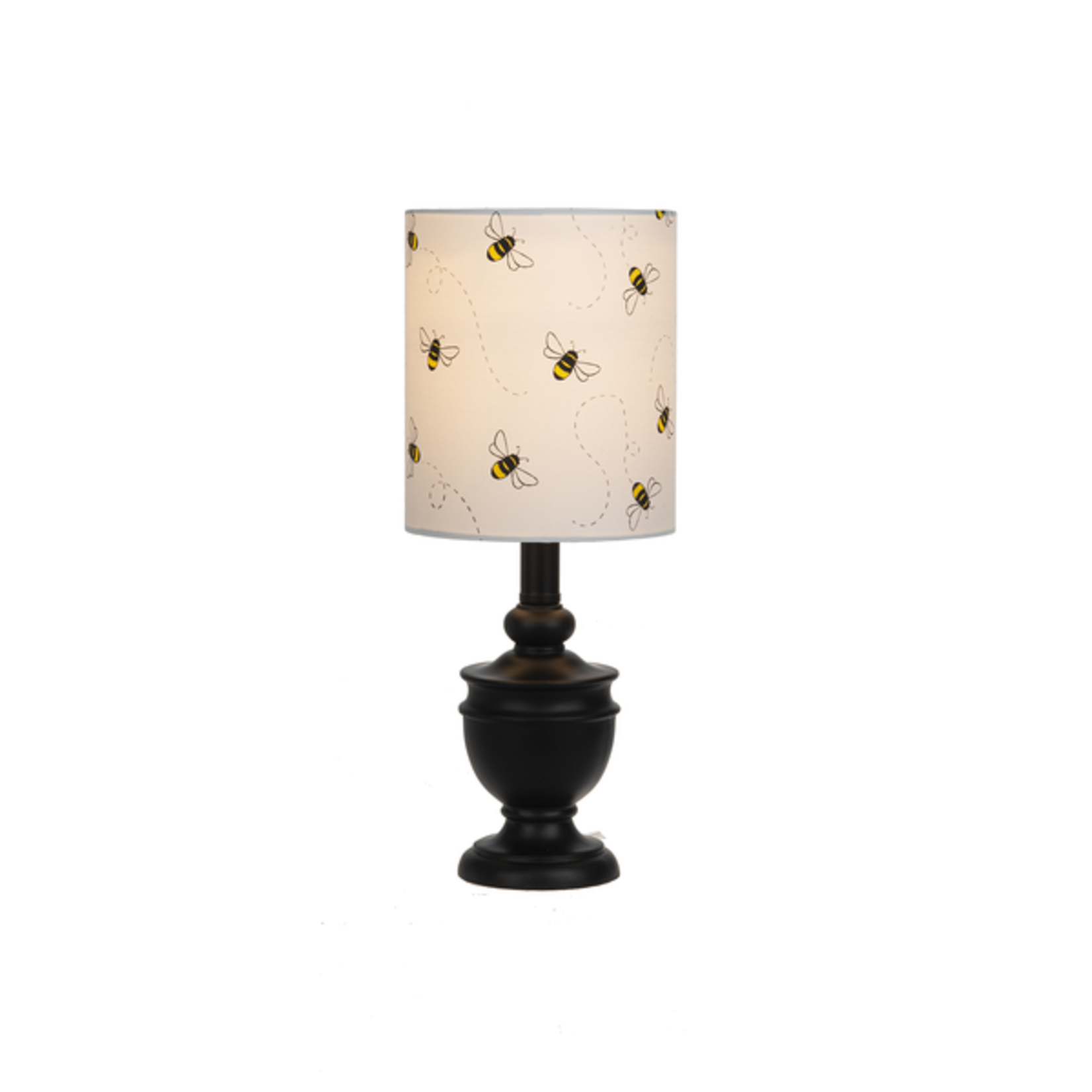 Black Accent Lamp With Bee Shade