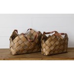Chipwood W/Leather - Basket
