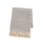 Charcoal & Natural Honeycomb - Throw