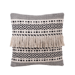 Black & White Tribal Striped Pillow