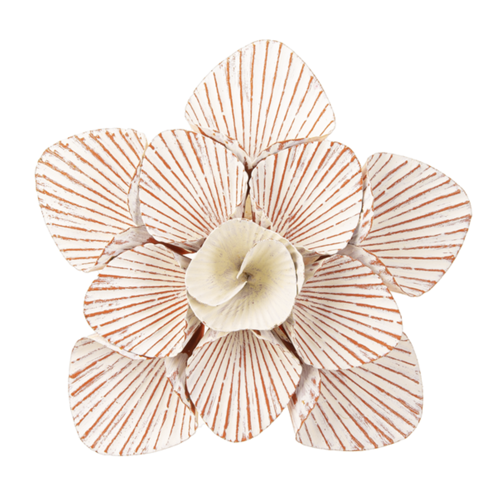 Terracotta & Whitewash Flower Wall Decor