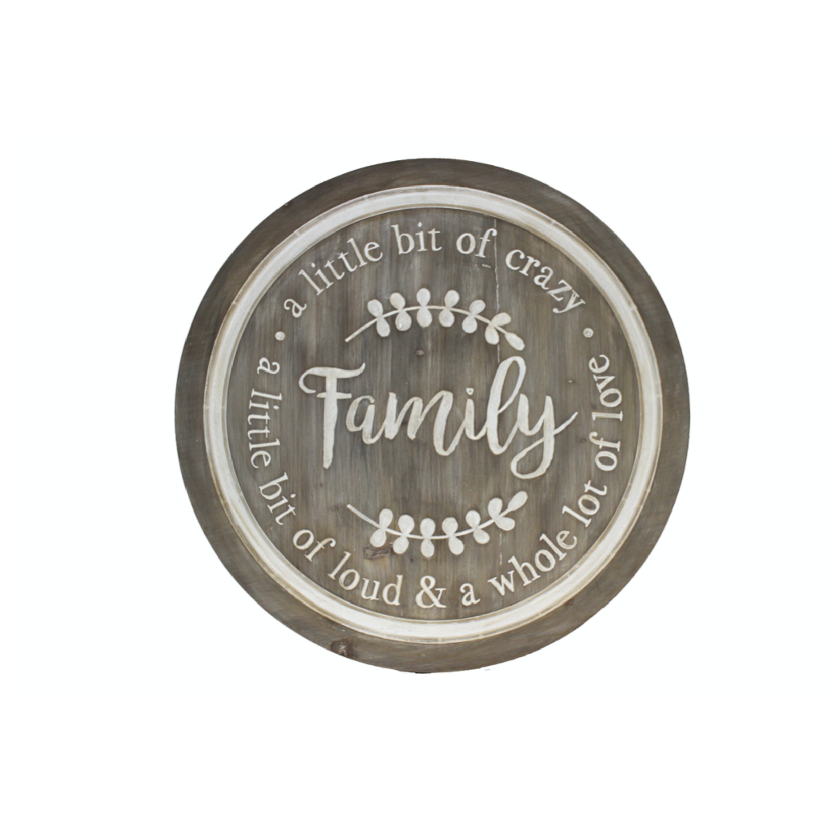 Round Wood Family Wall Plaque