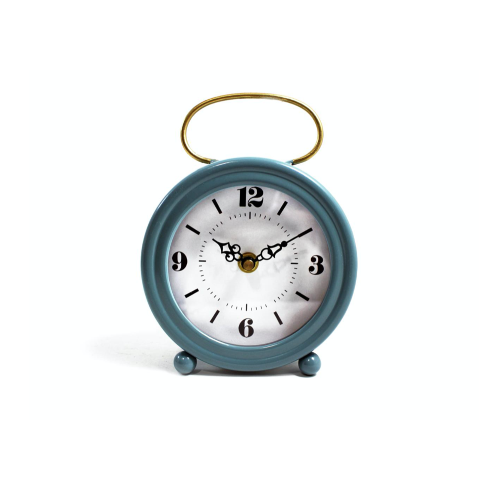 Blue Clock With Gold Handle