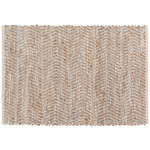 Leather Chindi Miller Gray Rug