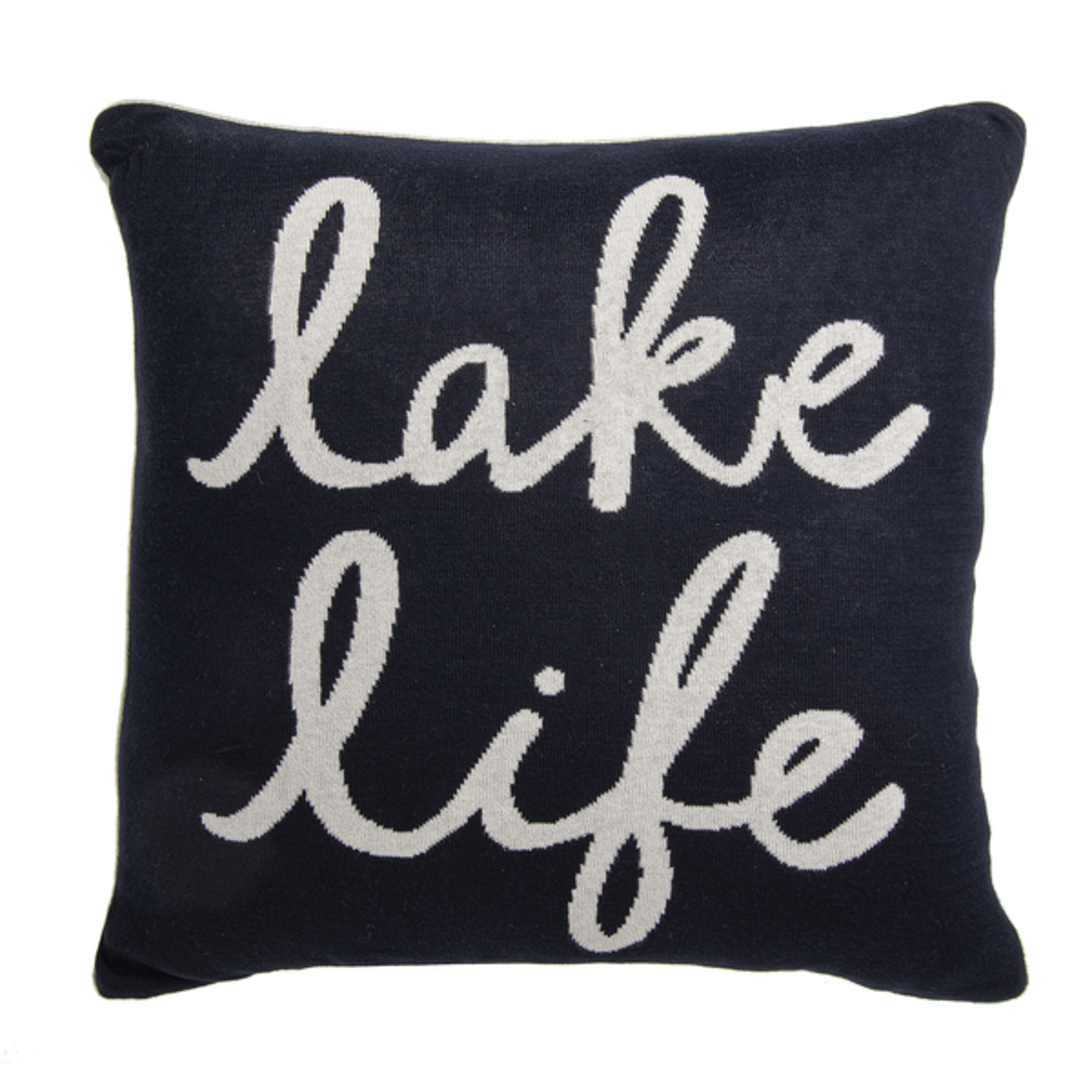 Navy & White Lake Life Pillow