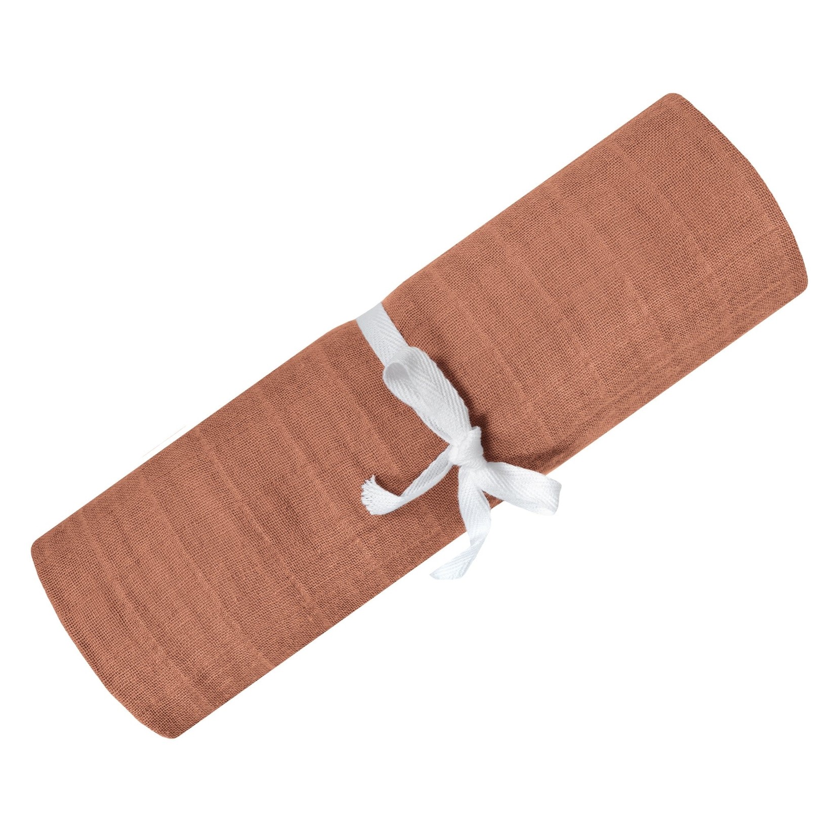 Cotton Muslin Swaddle - 48 X 48" Cinnamon