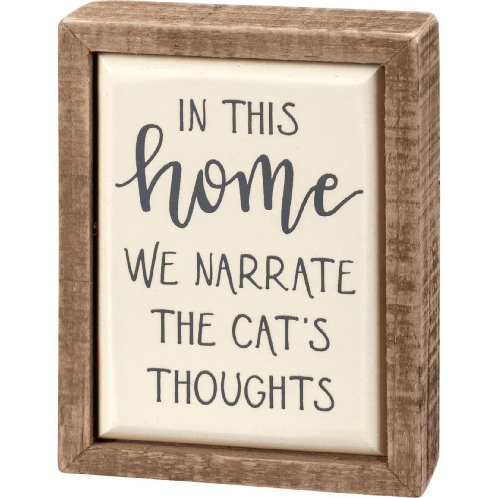 Cat Thoughts Box Sign