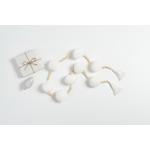 Pom & Wood Bead Boho Garland