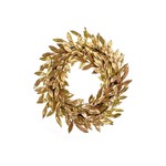 Bronze Glittered Leaf Wreath