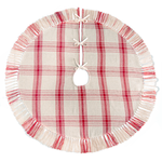 Red & Natural Plaid Tree Skirt