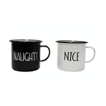 Naughty & Nice Tin Mug