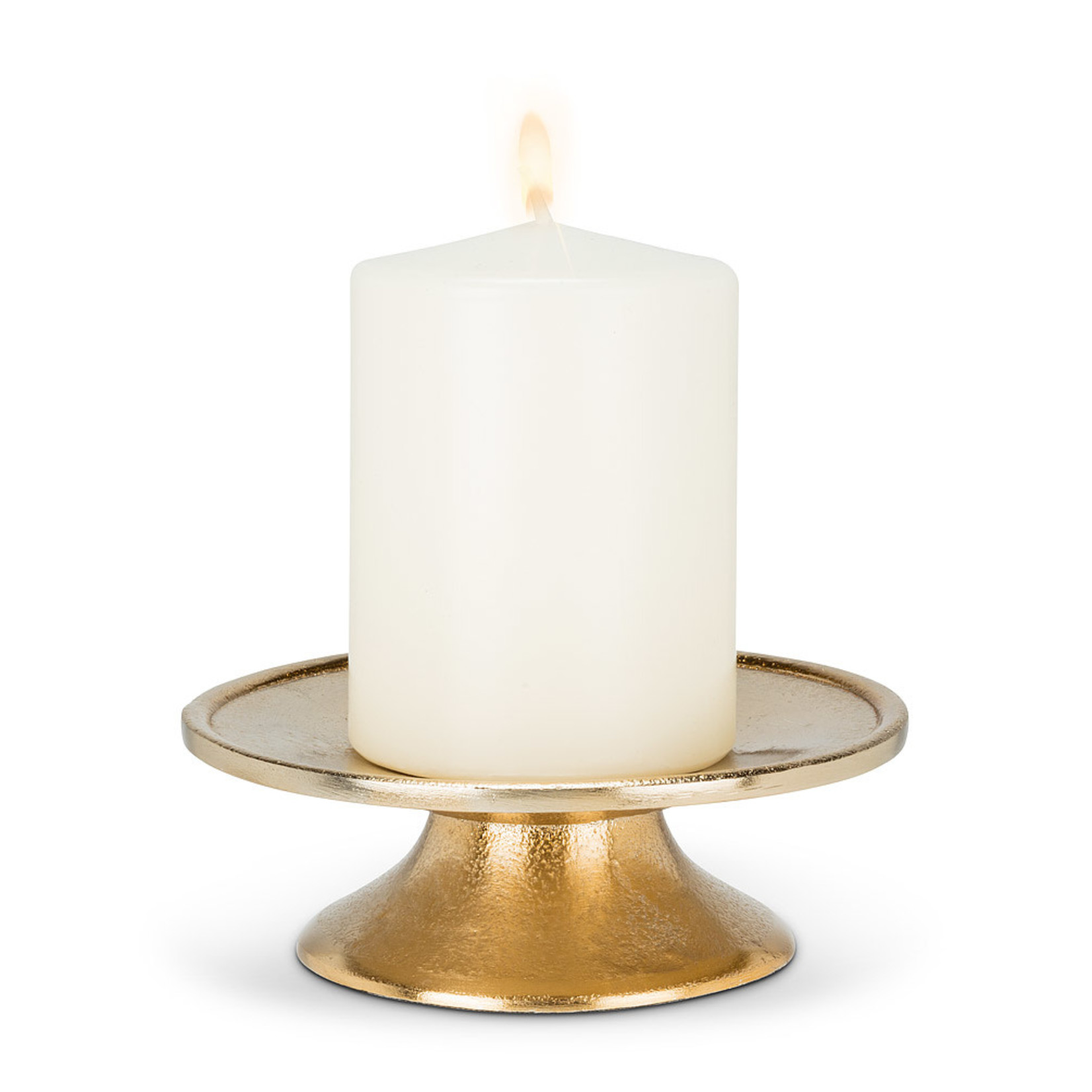 Gold Low Pillar Candle Plate