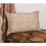 Dusty Blue & Ivory Antique Rug Pillow