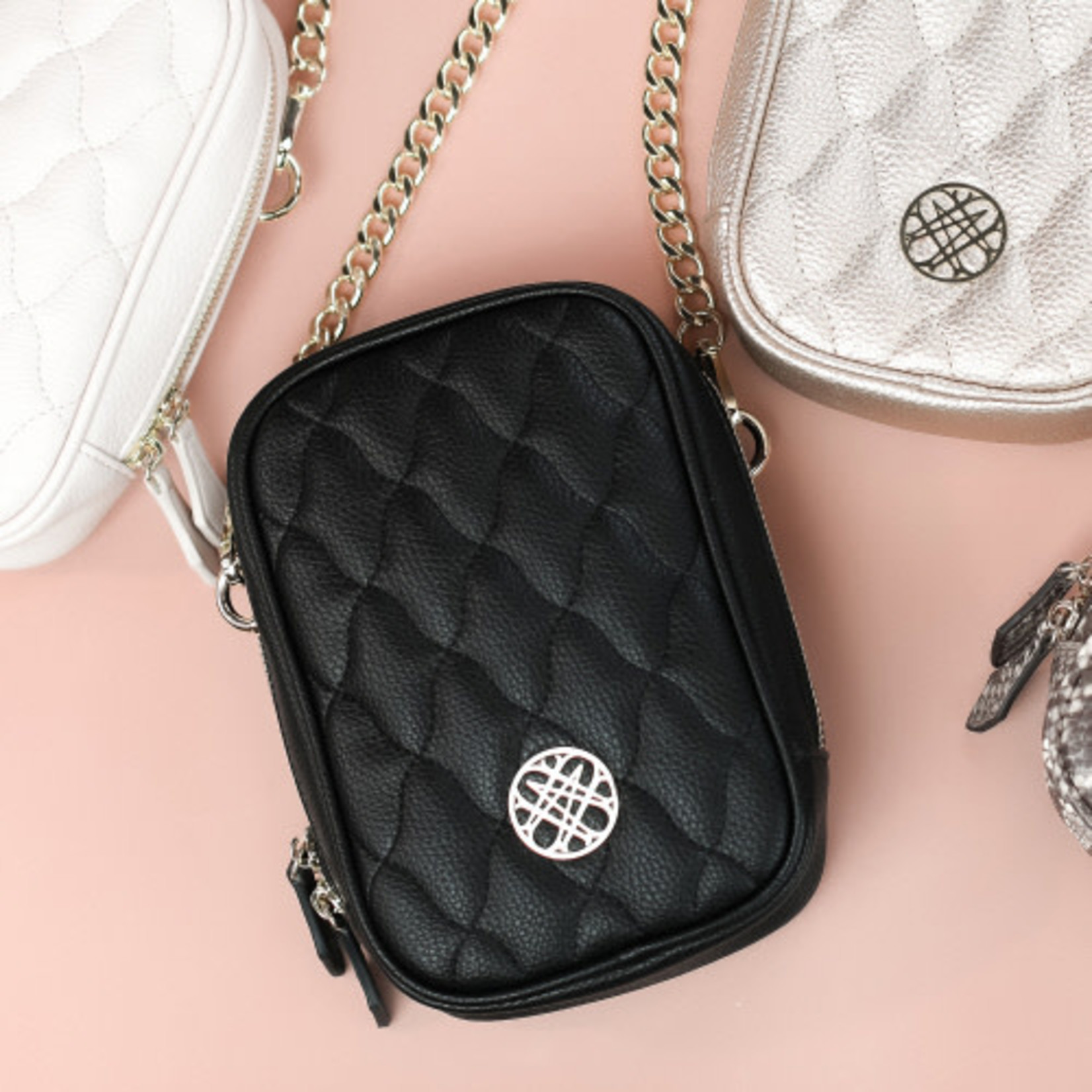 Black Grace Quilted Crossbody