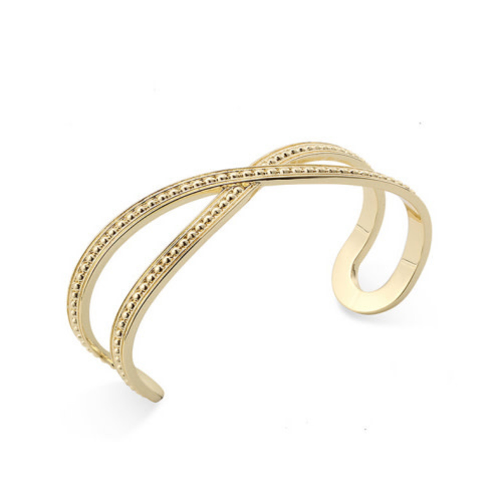 Gold Beaded Cuff Bracelet