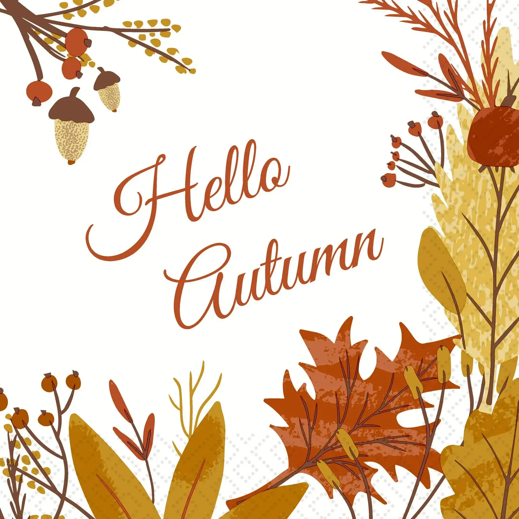 Hello Autumn Luncheon Napkin