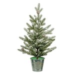Green & White PVC Snow-Covered Coniferous Fir Faux Tree