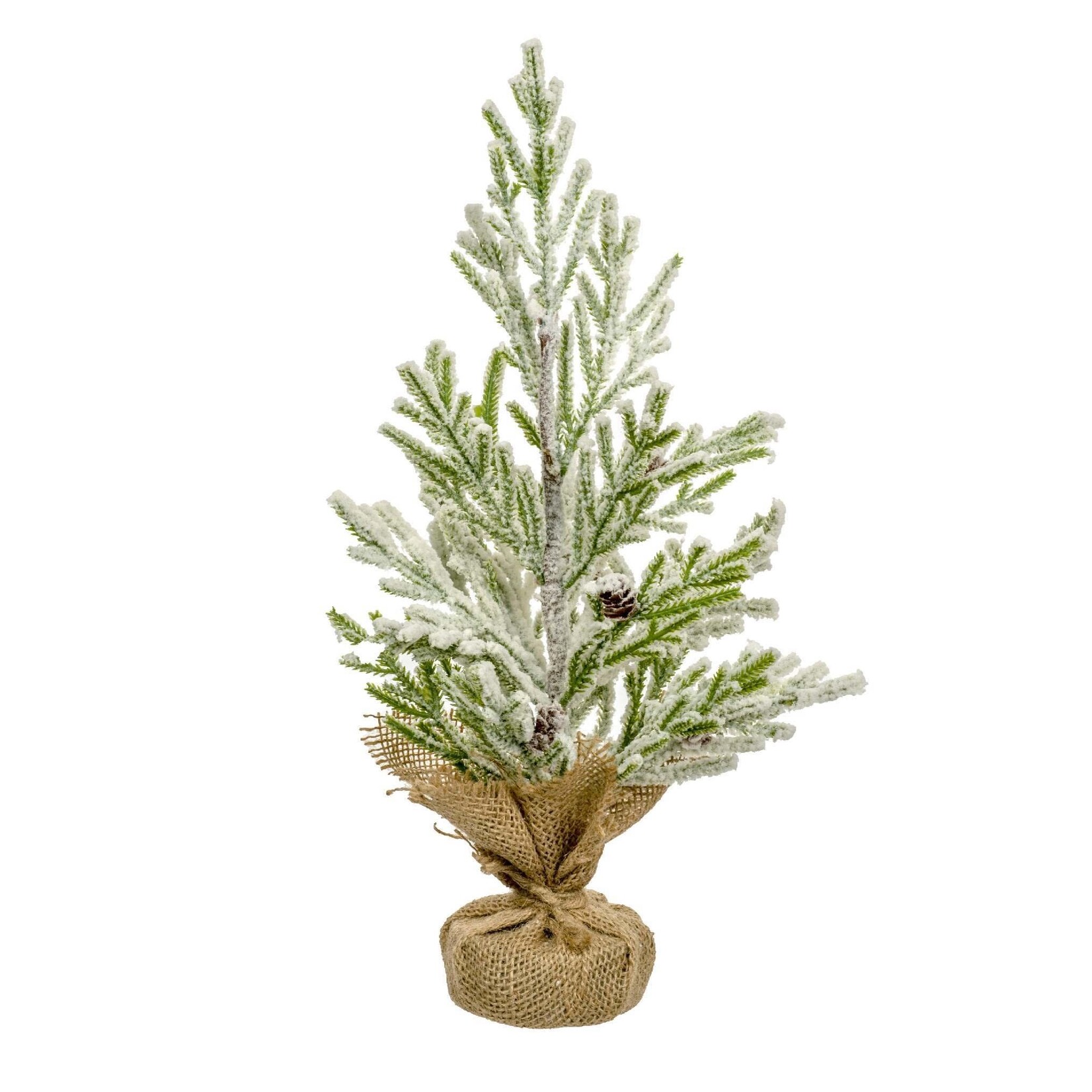 Green/White Snow-Covered Cypress Faux Tree