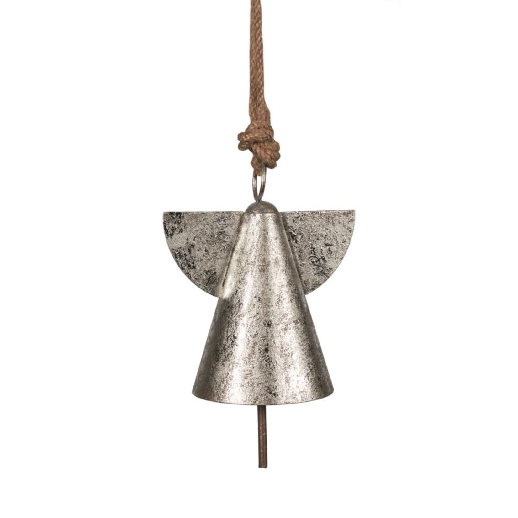 Silver Angel Bell Ornament