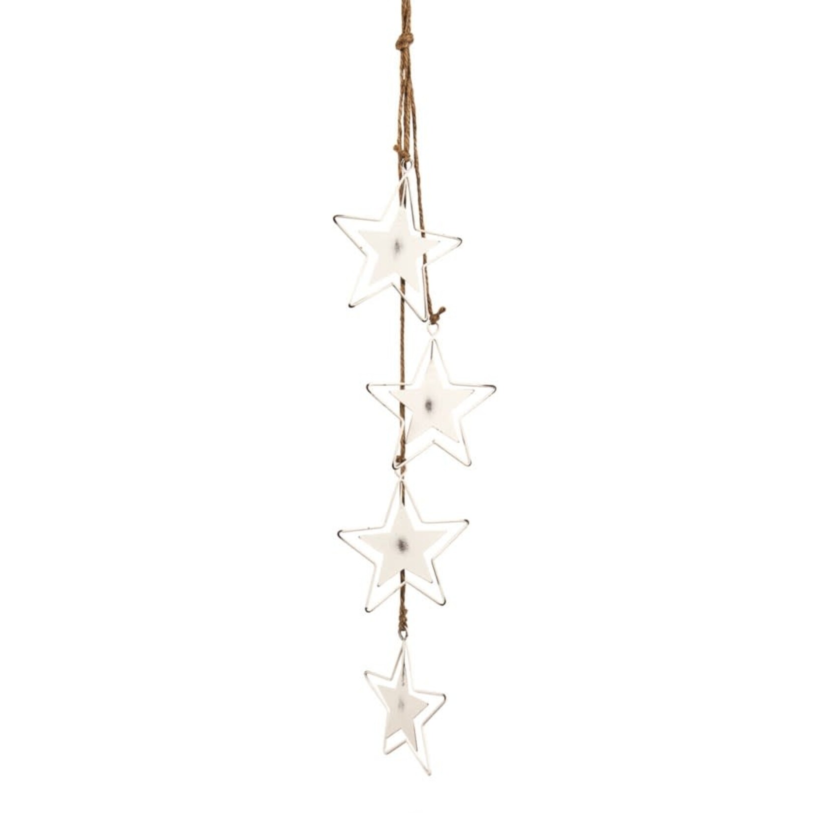 White 4 Star String Ornament