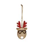 Reindeer W/Glasses Ornament