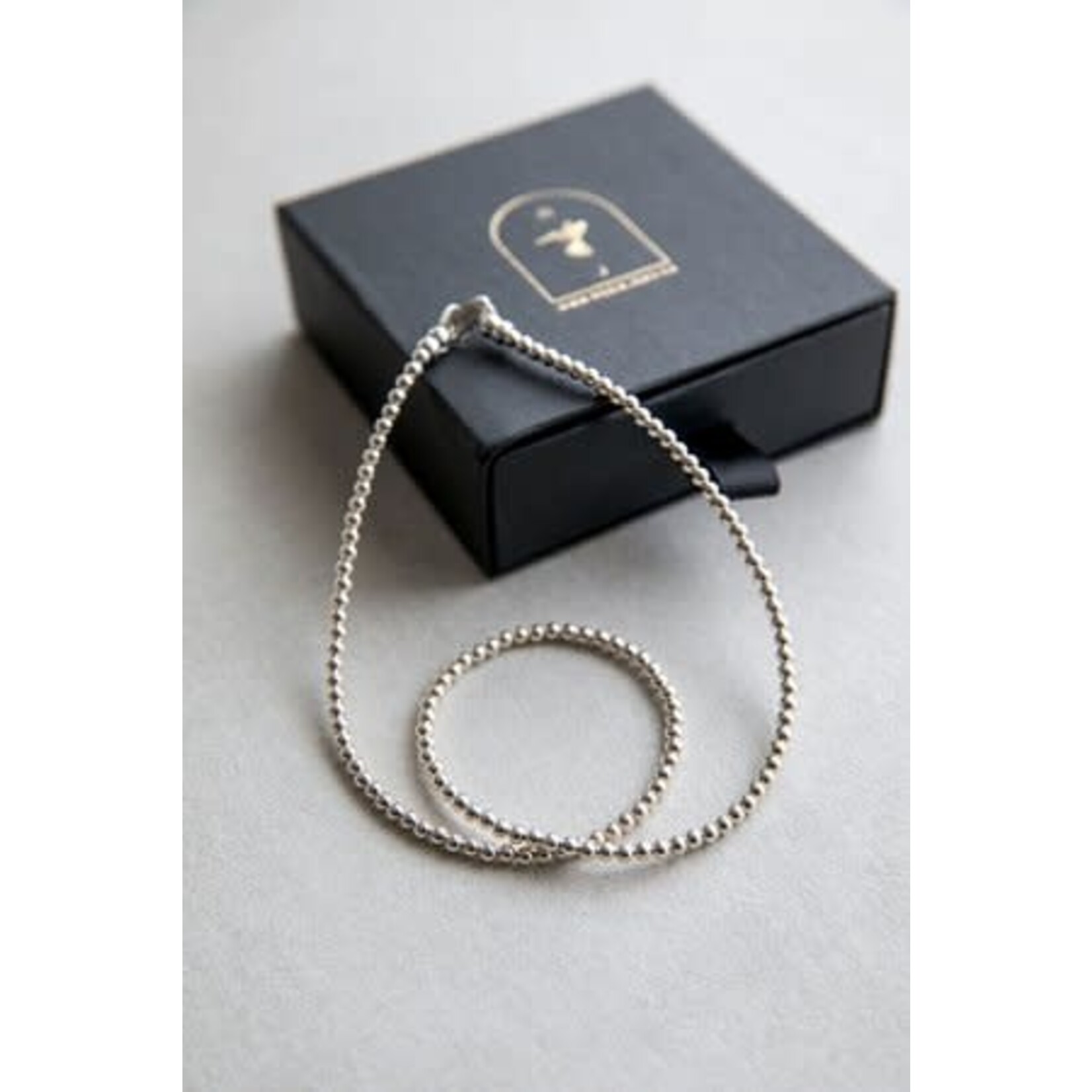 Rosie Joan Rosie Joan - 3mm Sterling Silver Beaded Necklace - 16-18"