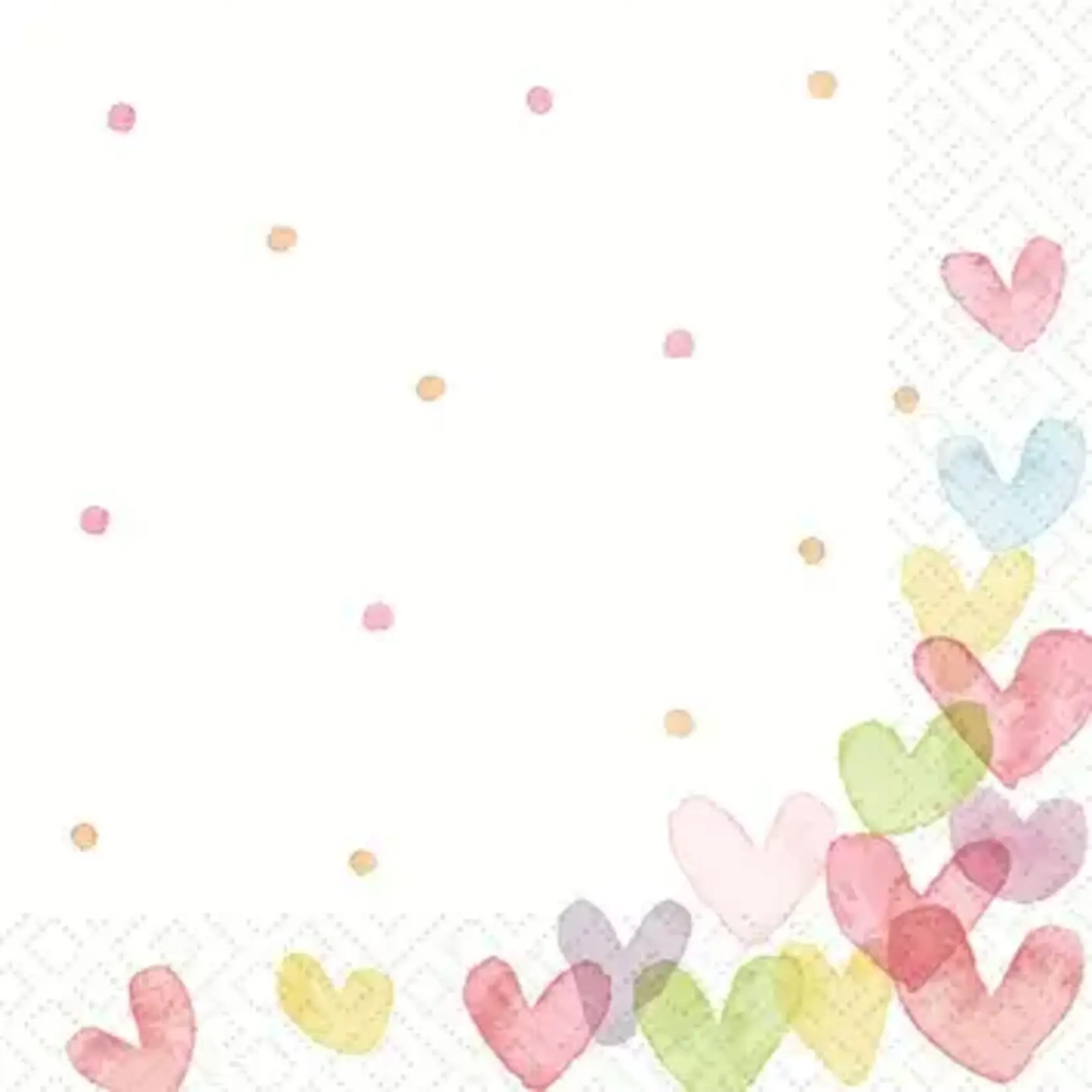 Hearts Pastel - Cocktail Napkin
