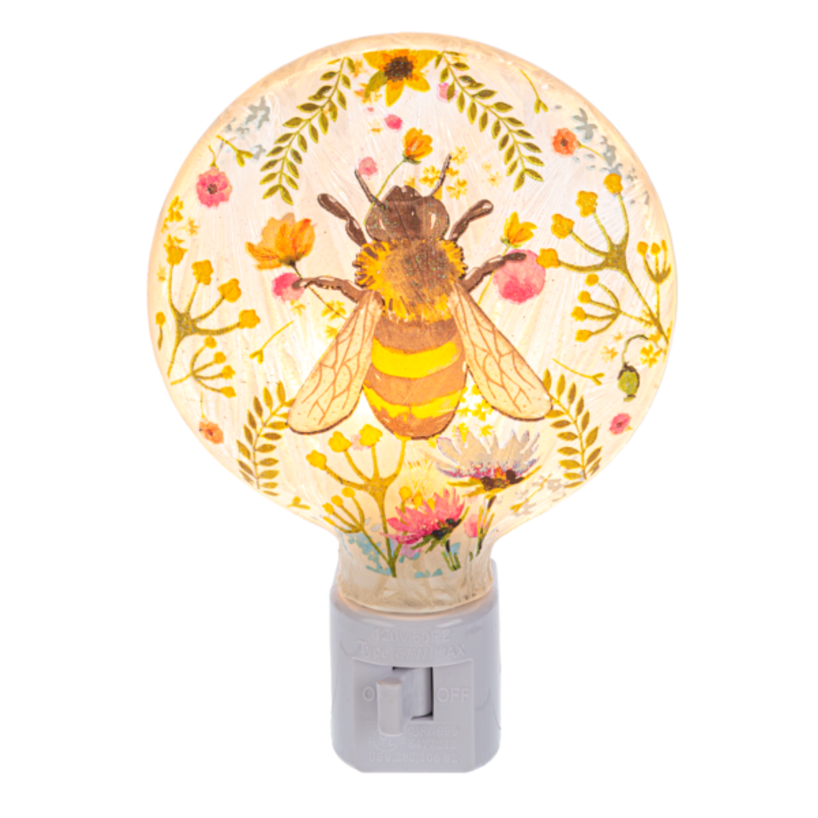 Floral Bee Disk Night Light