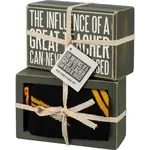 Teacher Influence - Box Sign & Sock Set