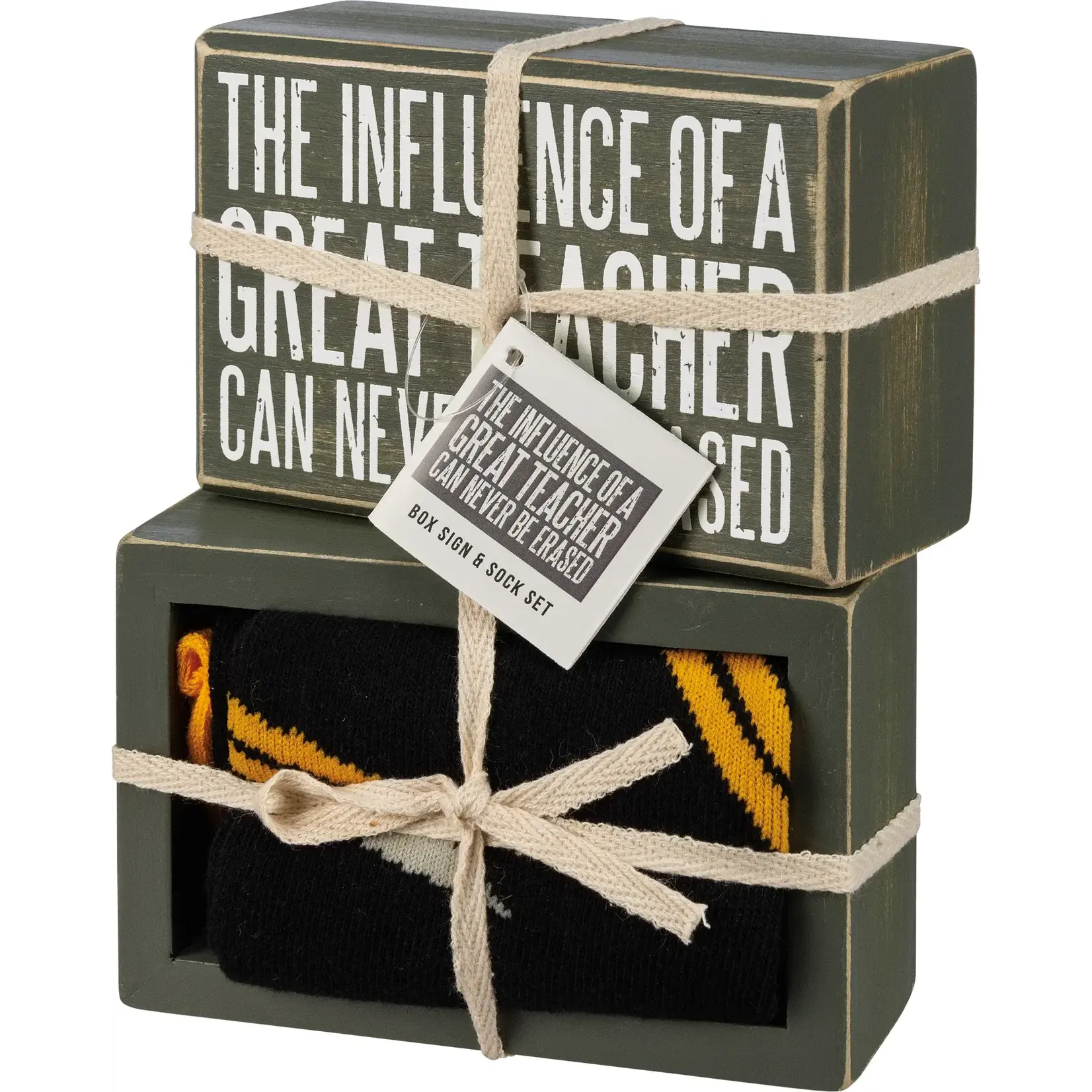 Teacher Influence - Box Sign & Sock Set
