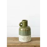 Green Jug With Distressed Bottom