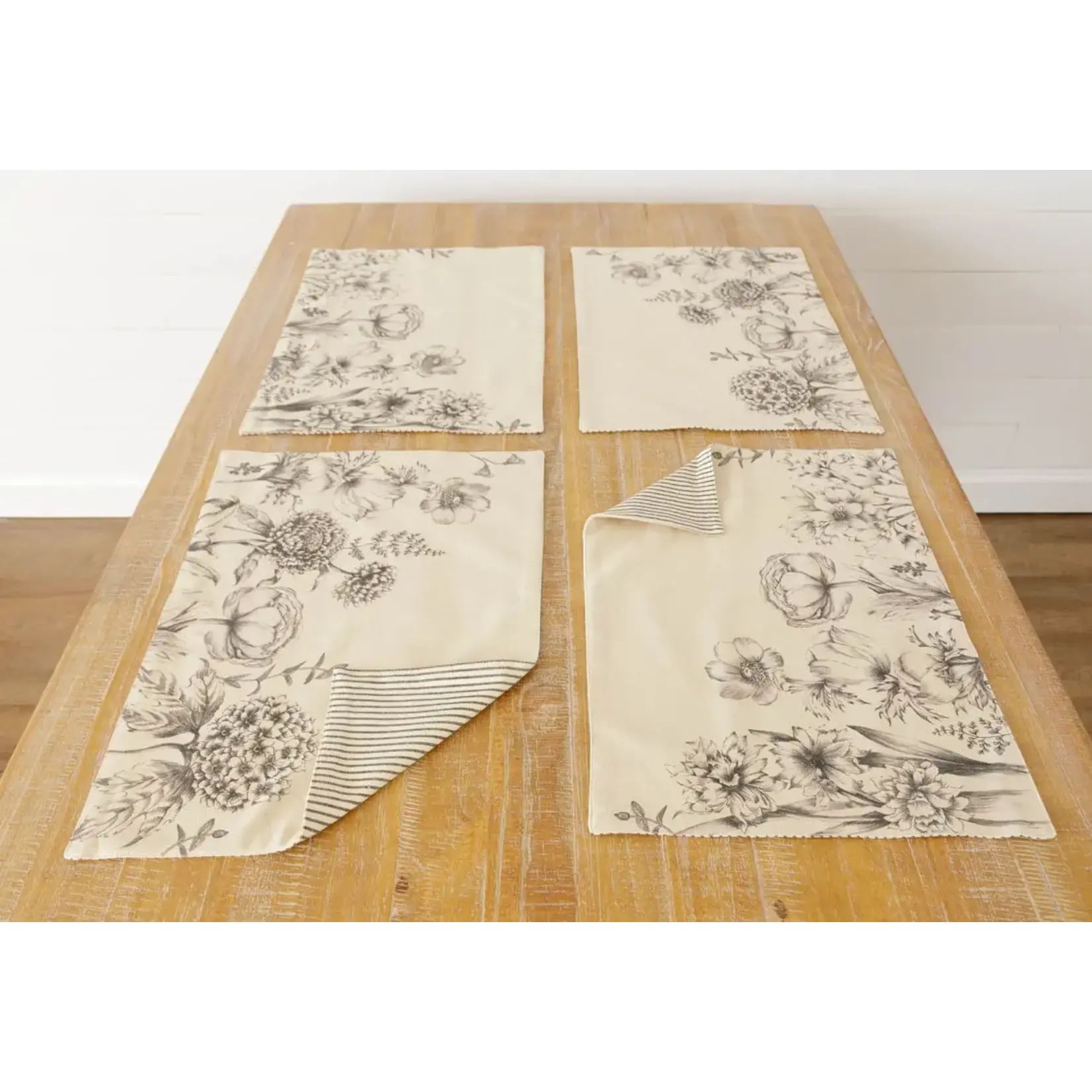 Black & White Botanical Reversible Placemat