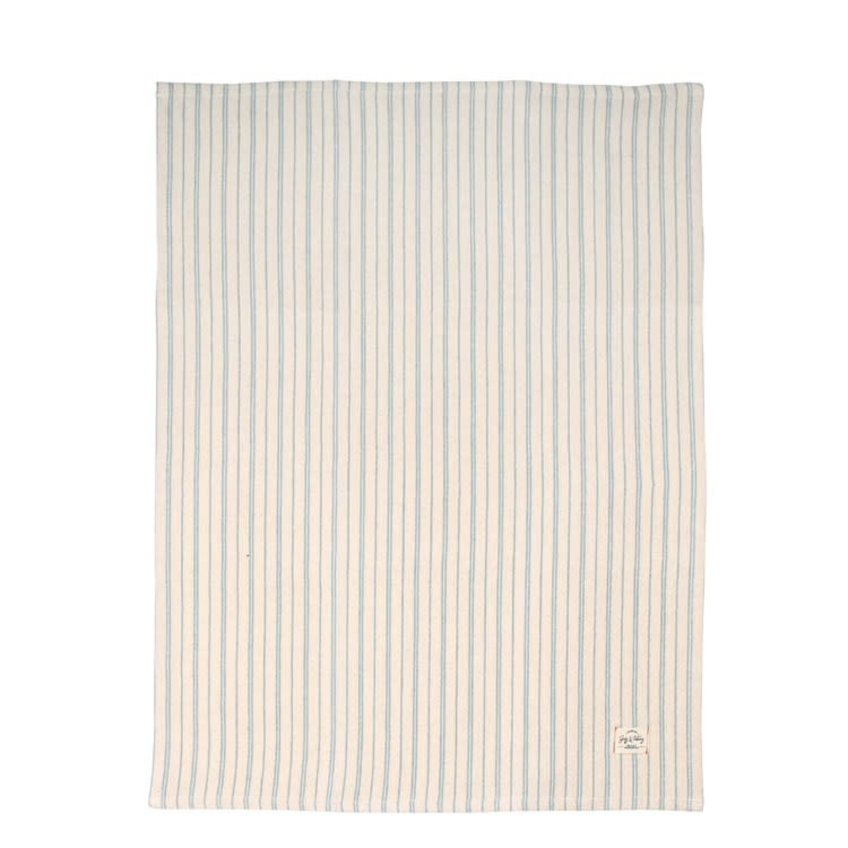 Aqua Pinstripe Single Kitchen Towel