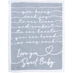 Love You Inspirational Plush Baby Blanket