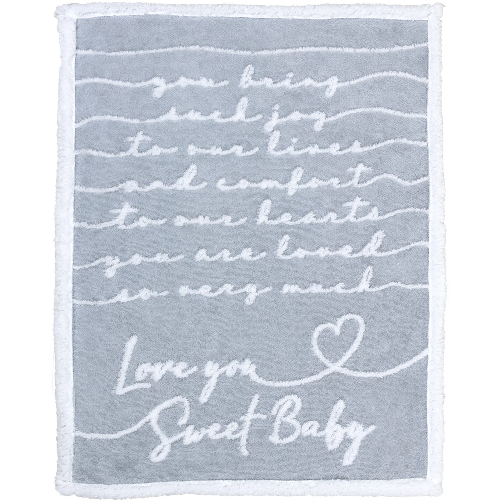 Love You Inspirational Plush Baby Blanket