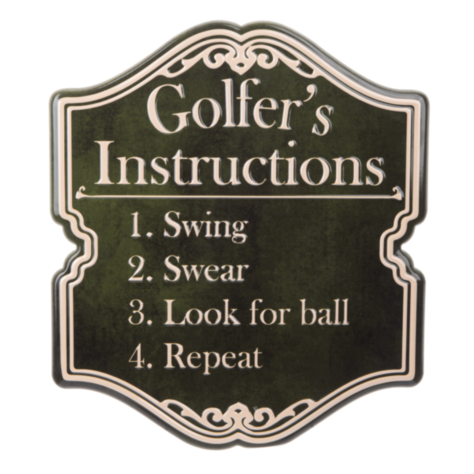 Golfer's Instruction Sign