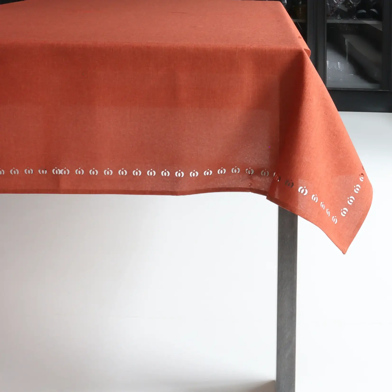 Pumpkin Hemstitch Tablecloth