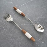 Wood and Marble Server - Set of 2