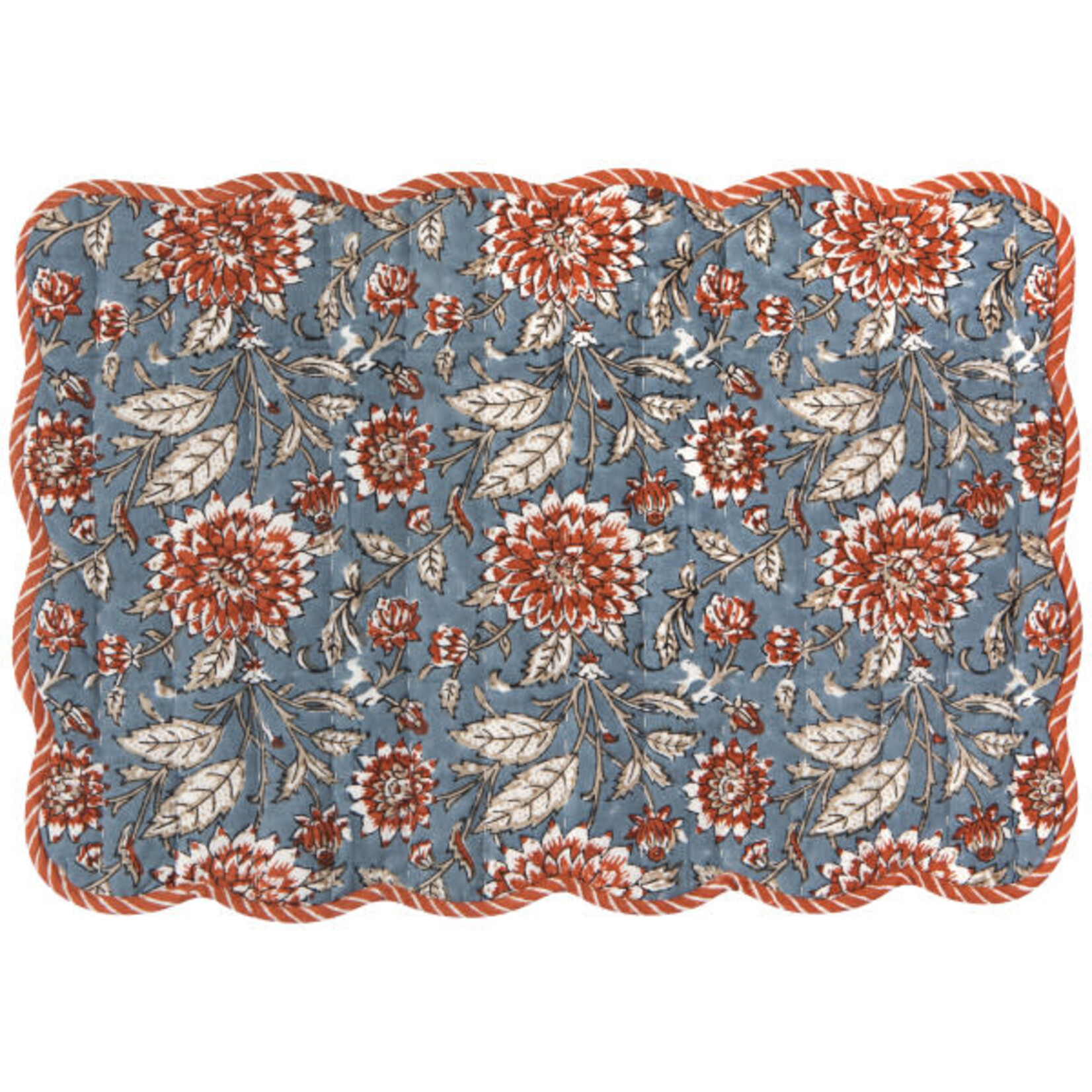 Danica Studios Dahlia Block Print Kantha Placemat