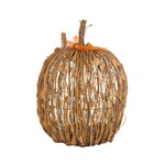 Sitting Brown LED Stick Pumpkin